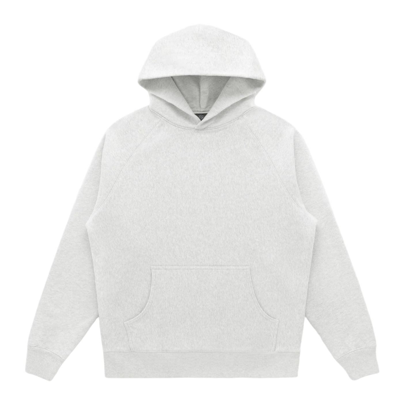 Heather grey  hoodie on a white background