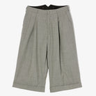 Gray plaid pants on a white background