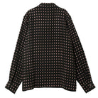 Black checkered shirt on a white background