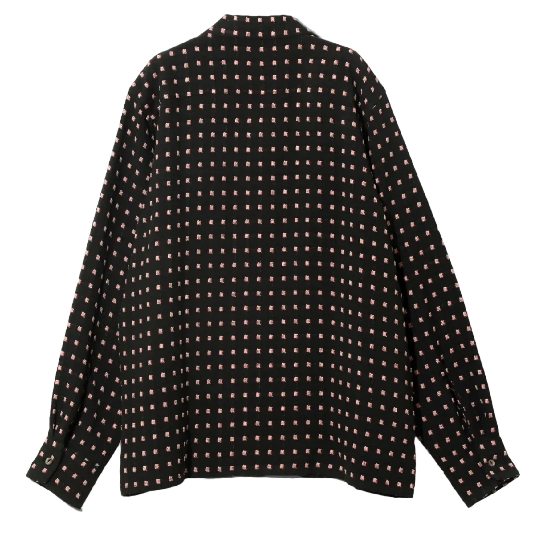 Black checkered shirt on a white background