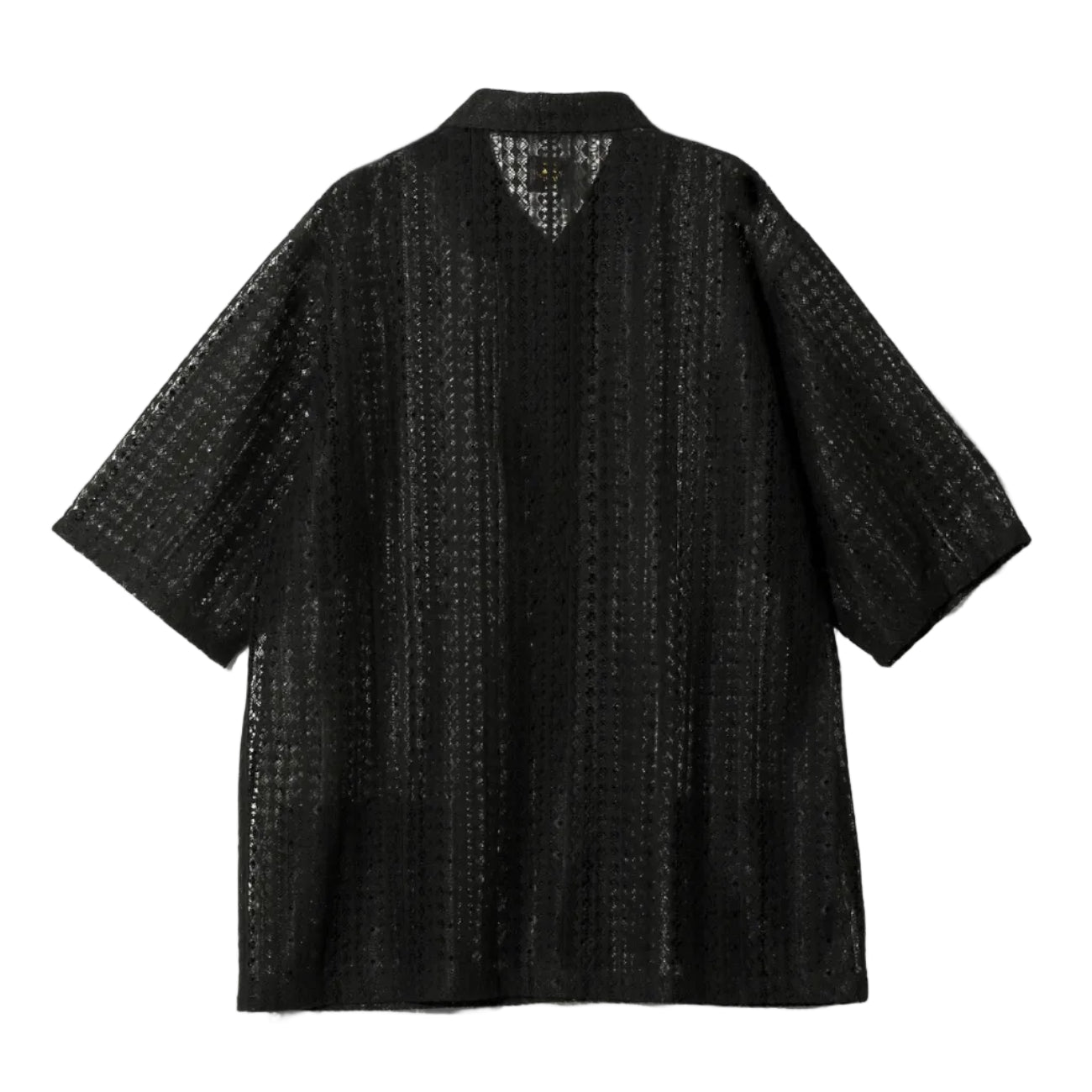 Black textured shirt on a white background