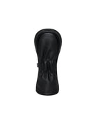 Black leather MALBON GOLF M Wood Cover headcover, front view