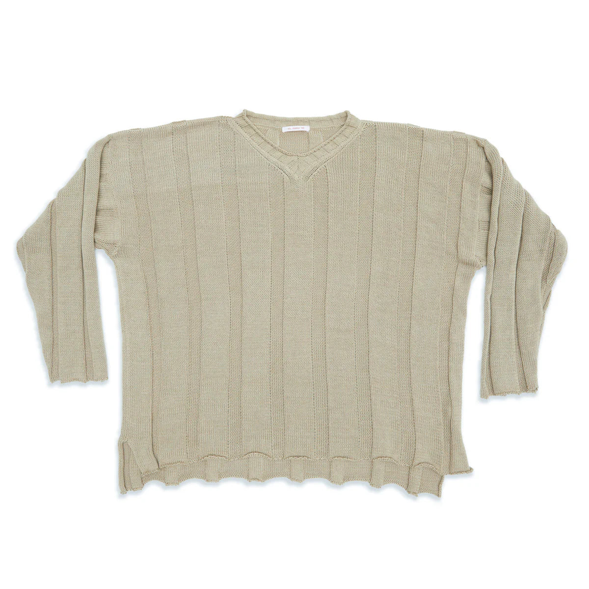 Beige sweater on a white background