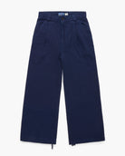 Navy blue pants on a white background