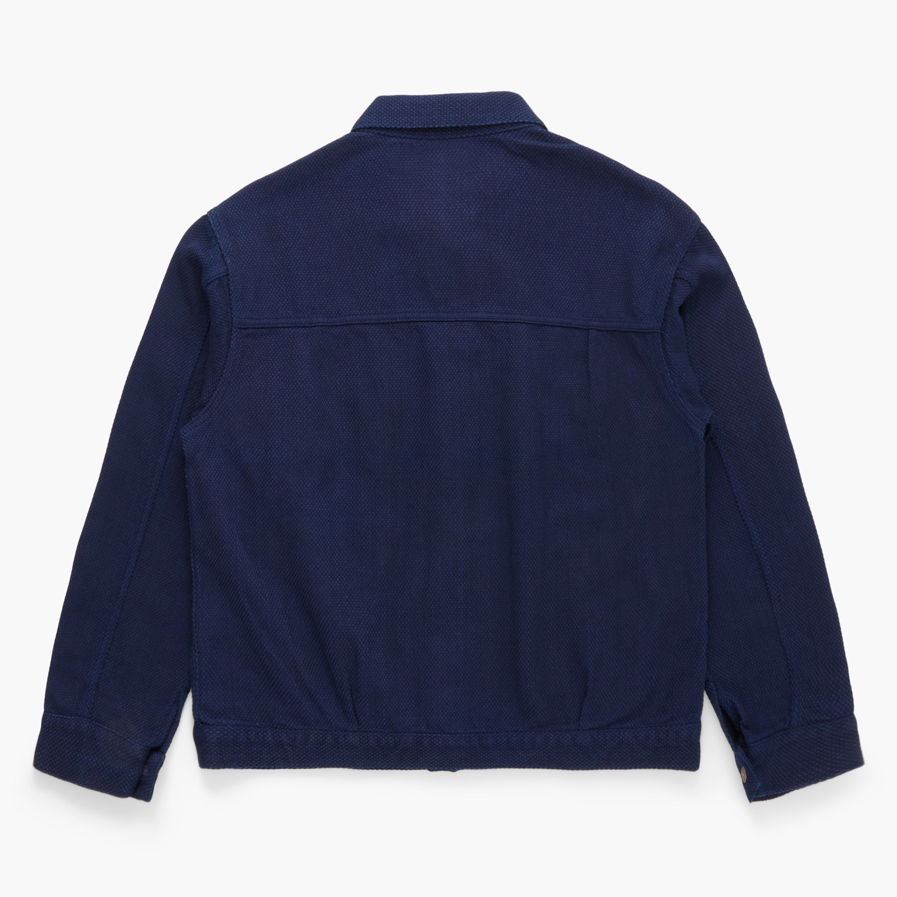 Navy blue jacket on a white background