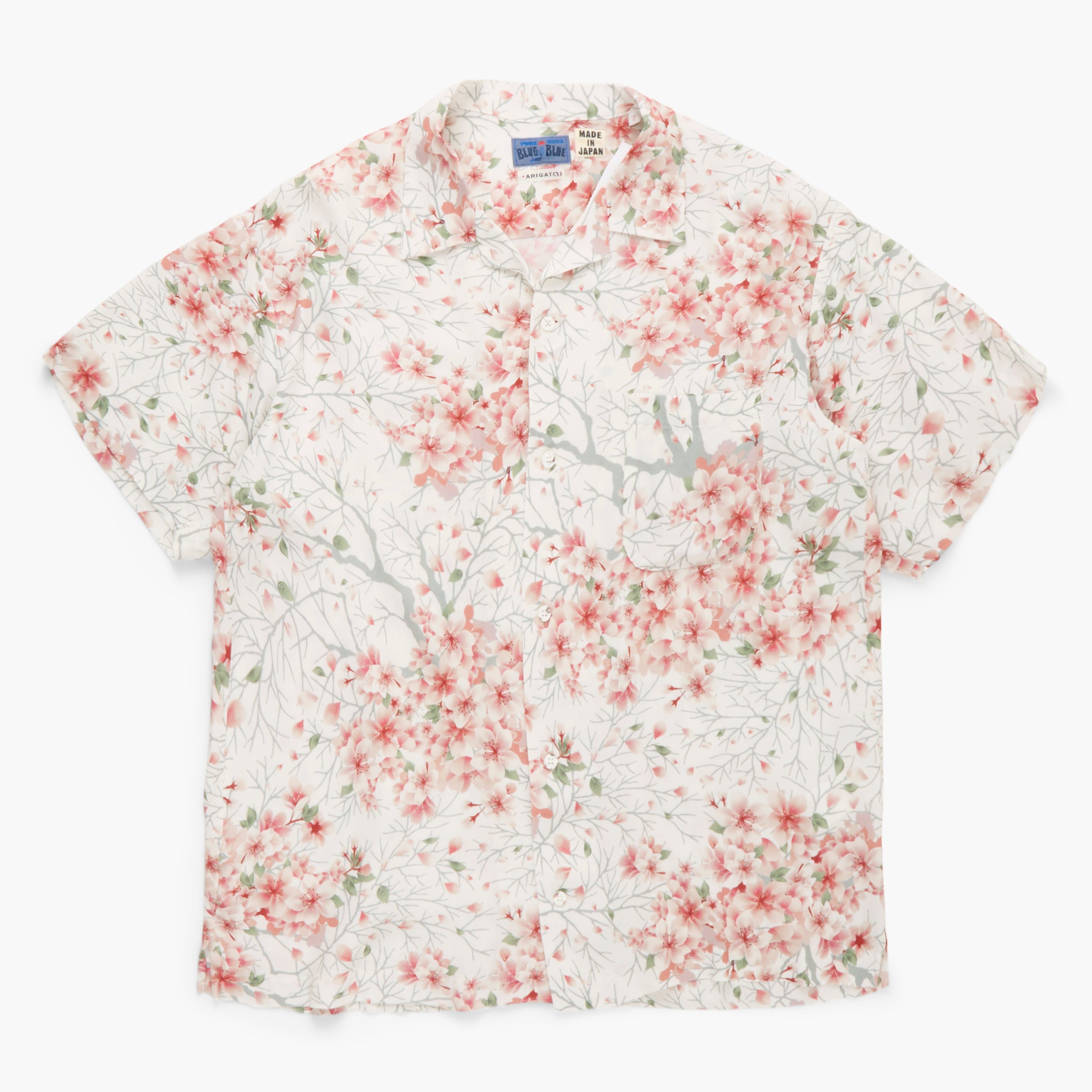 Floral patterned shirt on a white background