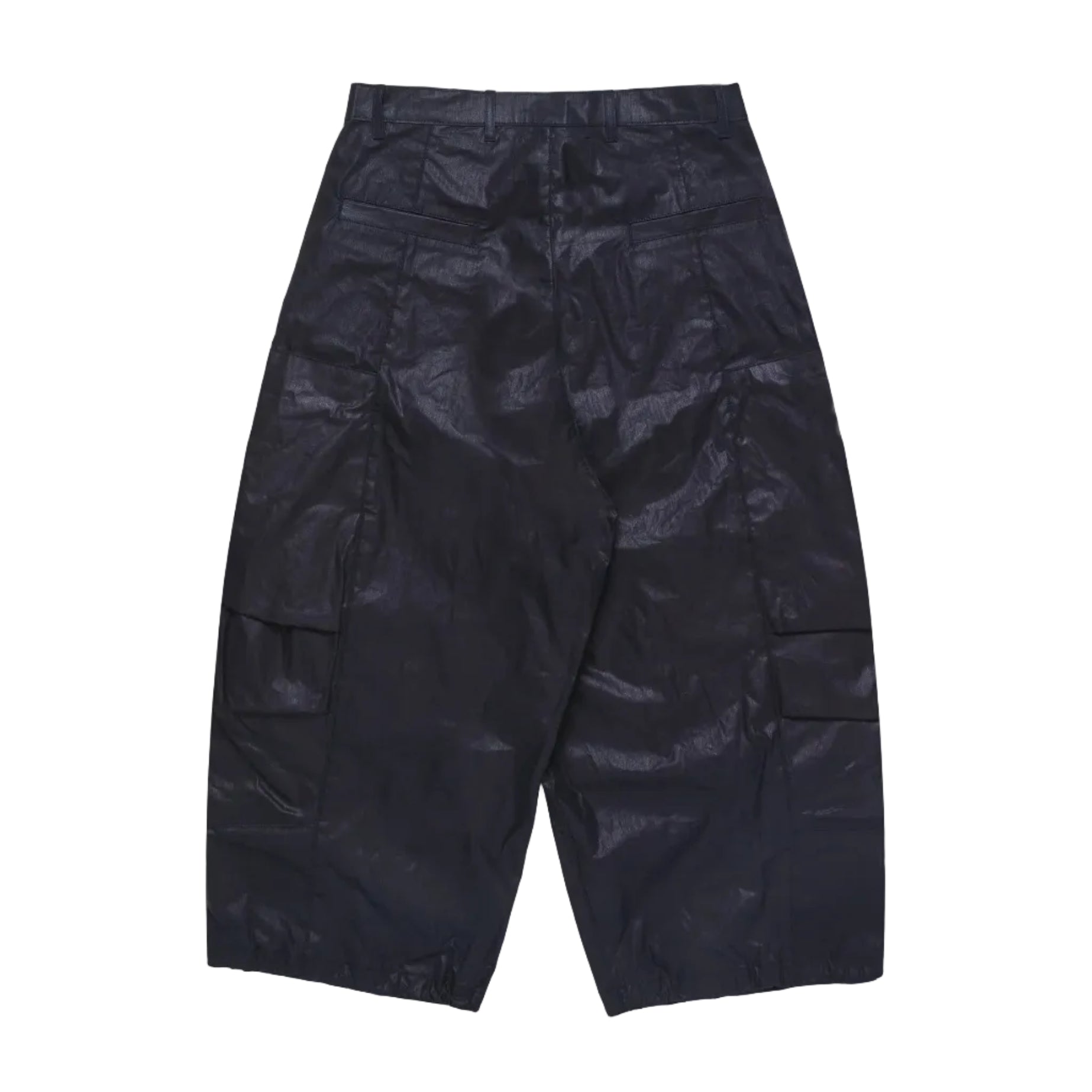 navy waxed pants on a white background