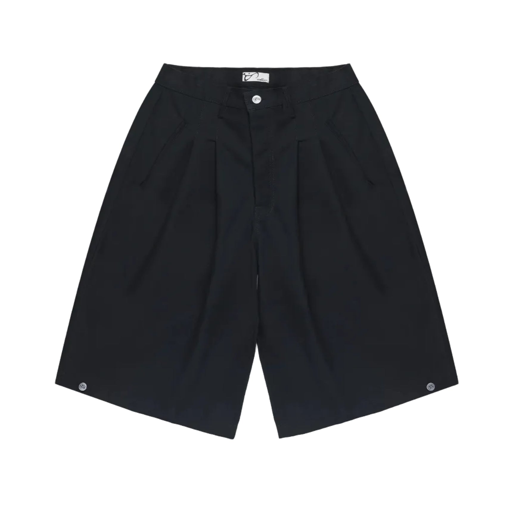 Black shorts on a white background