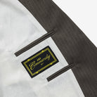 Close-up of a label on a suit with 'Art Community' text