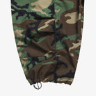 Camouflage-patterned drawstring bag on a white background