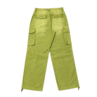 Back of green cargo pants on a white background