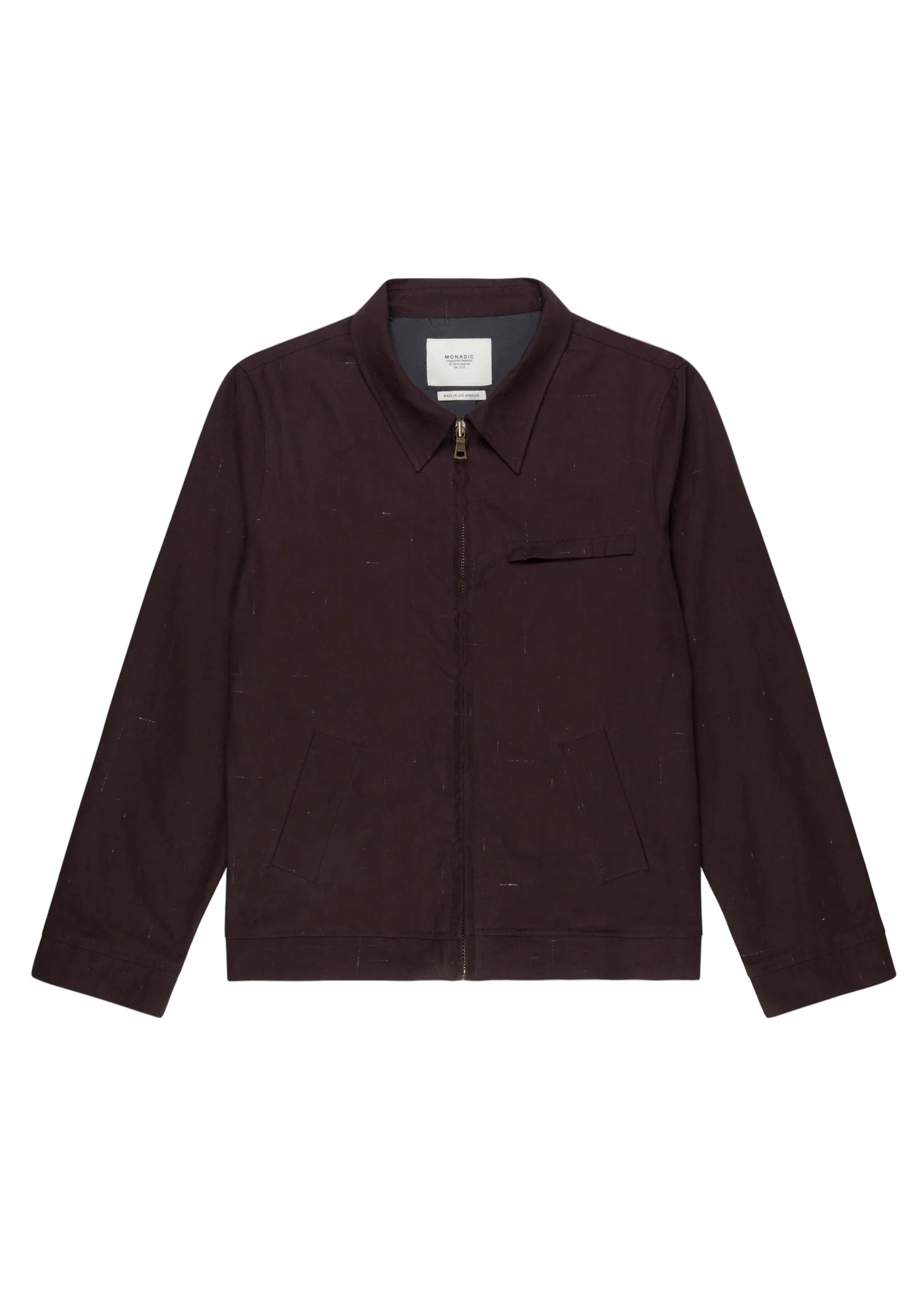 Brown jacket on a white background