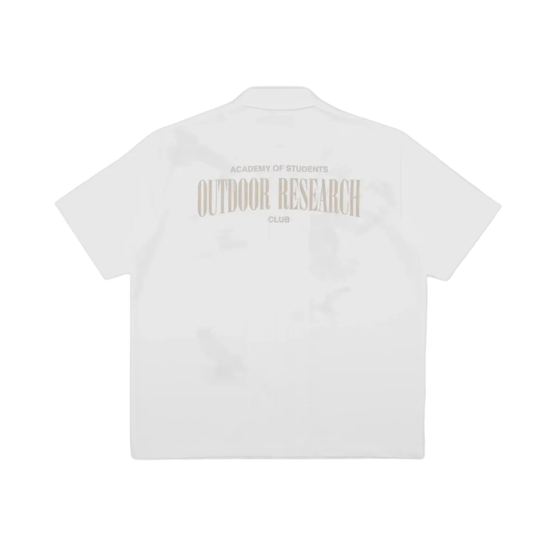 White shirt with 'Outdoor Research' logo on a white background