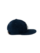 Navy blue cap on a white background