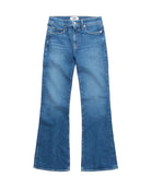 Blue jeans on a white background