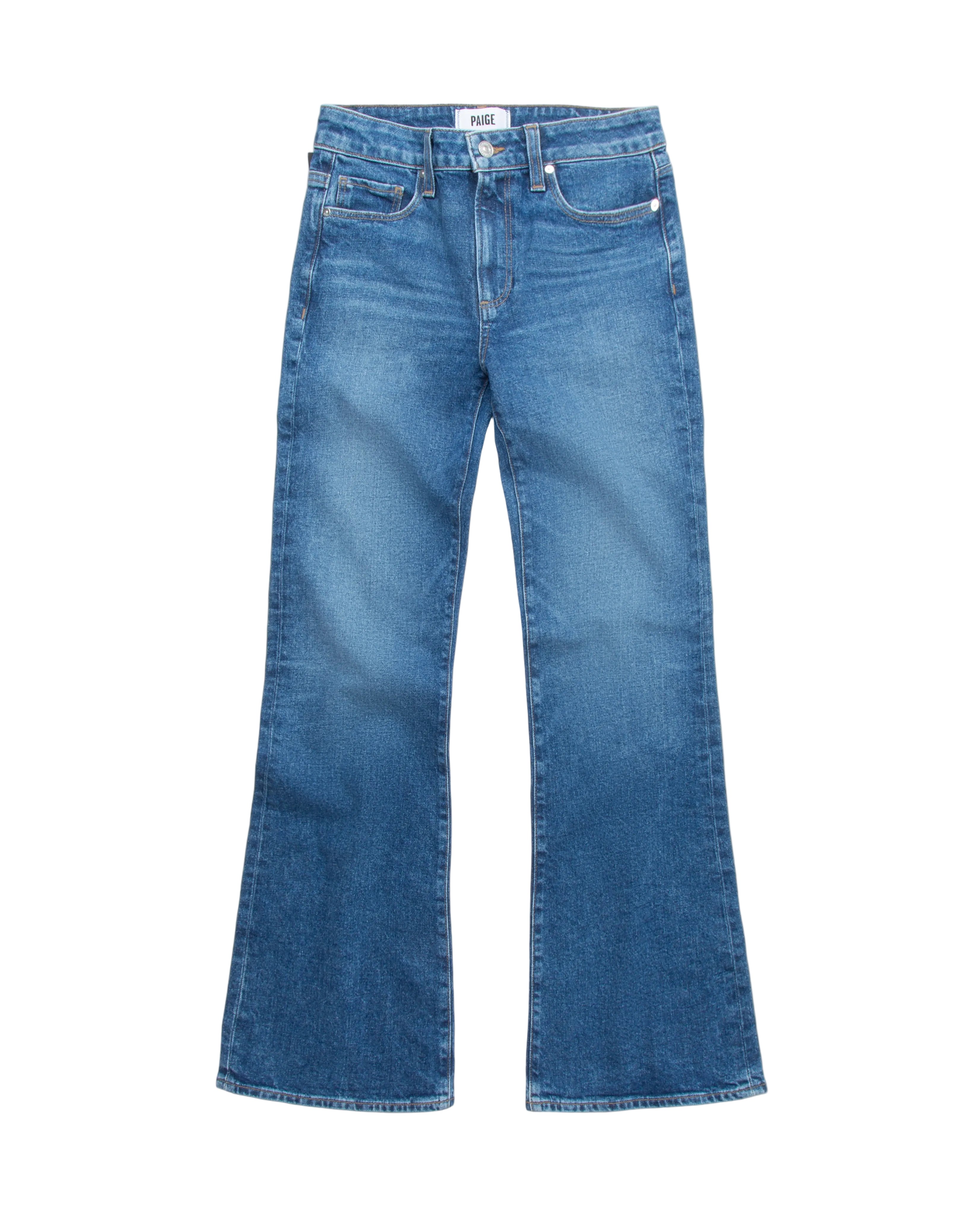 Blue jeans on a white background