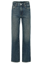 Blue jeans on a white background