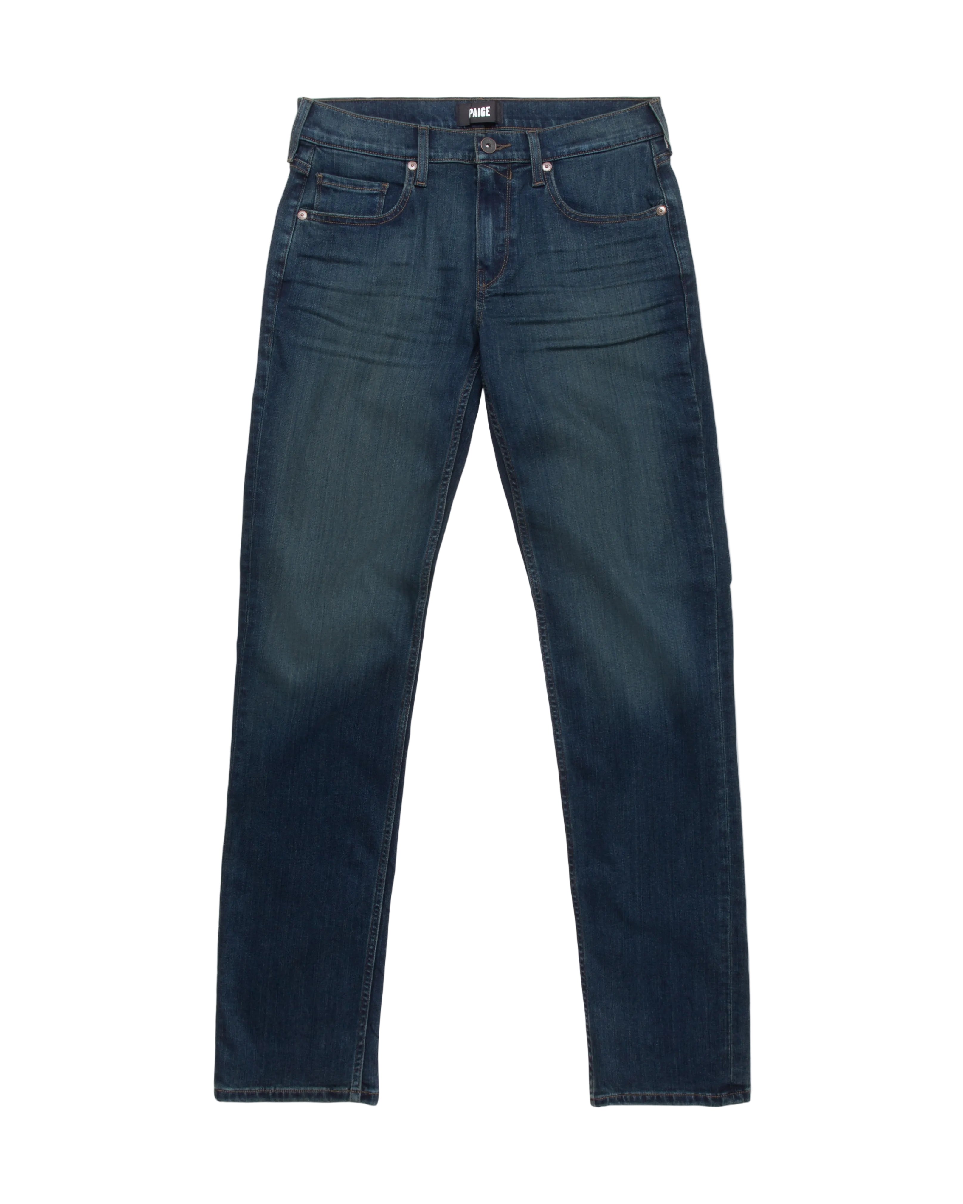 Pair of blue jeans on a white background