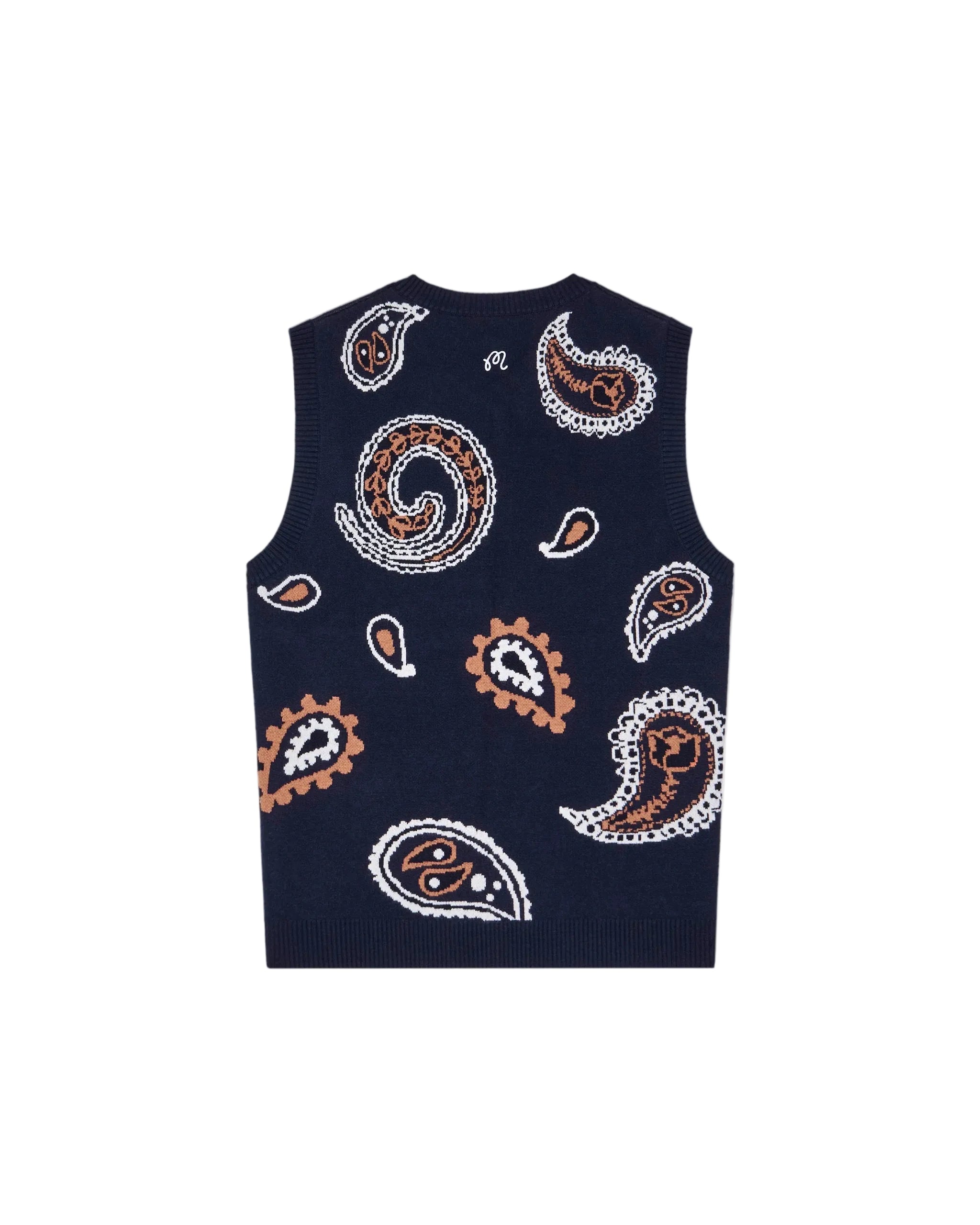 Vest with paisley pattern on a white background