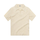 Beige polo shirt on a white background