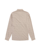 Beige checkered shirt on a white background
