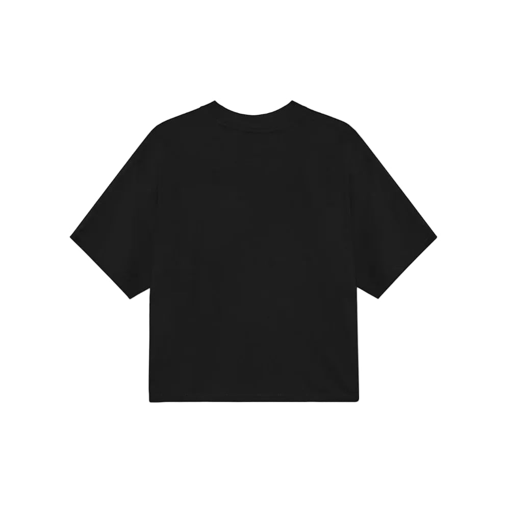 Black t-shirt on a white background