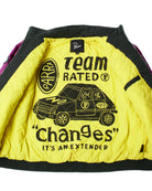 Owl Meets Rats Racing Jacket in Black by By Parra – side view