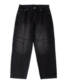 Moto Stitched Pants in Black by By Parra – front view