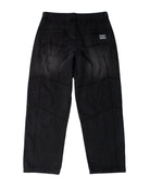 BY PARRA Moto Stitched Pants in black, relaxed fit men's jeans, back view