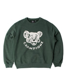 Tired Champione Sweatshirt in Pine by By Parra – front view