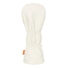 White golf club head cover on a white background