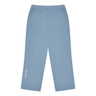 Light blue pants with a brand logo on a white background