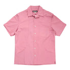 Pink short-sleeve shirt on a white background