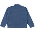 Blue jacket on a white background, back view