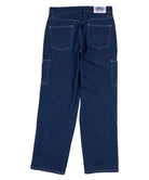 Blue jeans on a white background