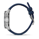 Watch with a blue strap on a white background
