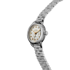 Silver Shinola watch on a white background