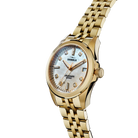 Gold Shinola watch on a white background