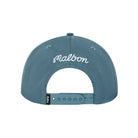 Green cap with a white logo on a white background
