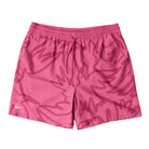 Pink shorts with a subtle pattern on a white background