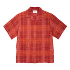 Red plaid shirt on a white background