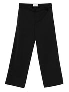 Black trousers on a white background