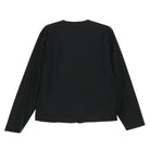 Black long-sleeve top on a white background