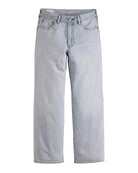 Light blue jeans on a white background