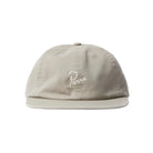 A grey flat-brim cap with a white embroidered 'Parra' logo on the front, photographed against a white background.
