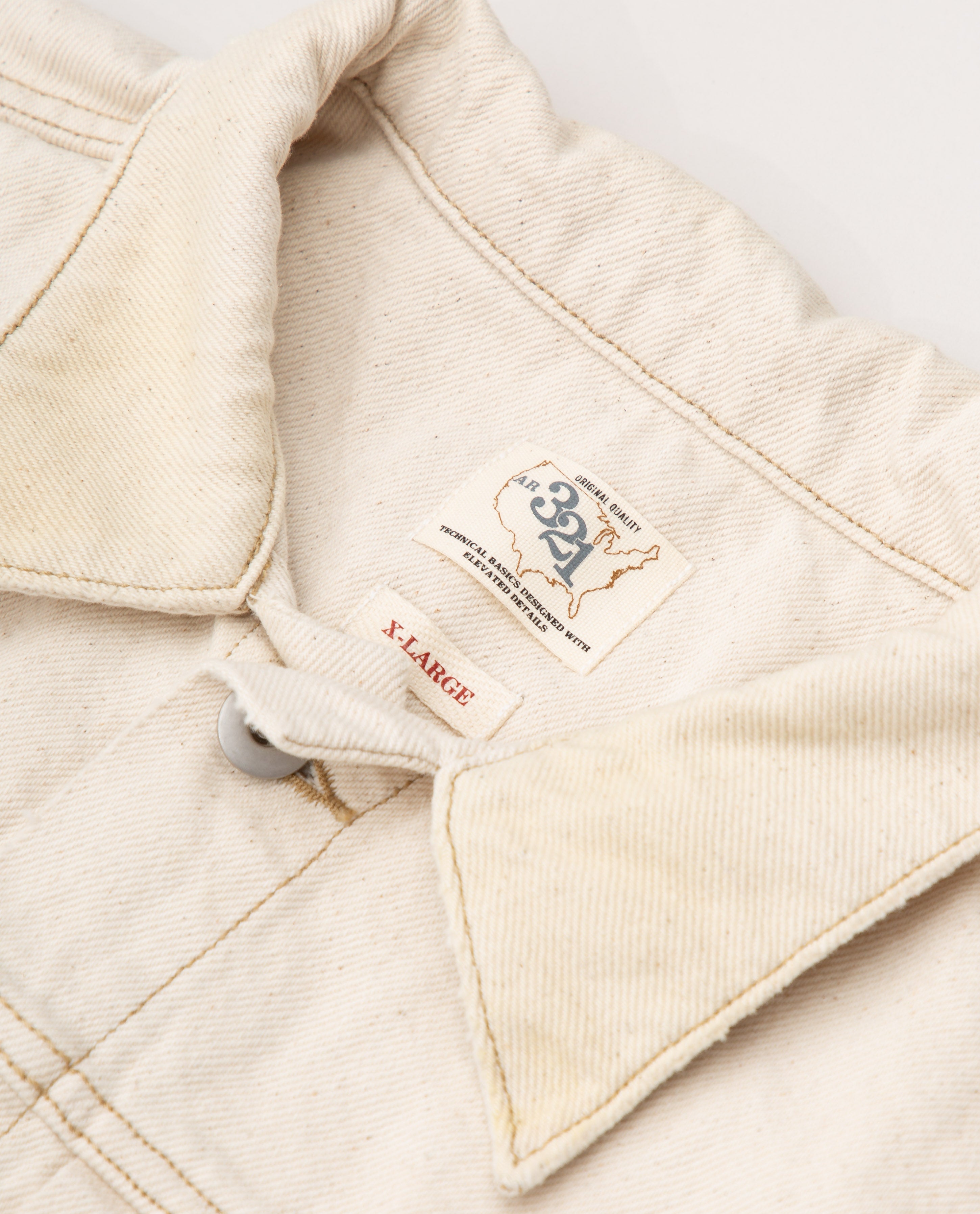 Ar321 Basic Bull Denim Jacket Ecru Ecru L