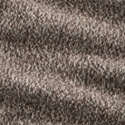 Close-up of a textured knit fabric in a heathered taupe-brown and beige colorway, showing the detailed ribbed pattern.