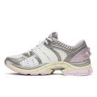 Saucony X Metagirl Progrid Paramount sneaker in white, grey and pink colorway, side view