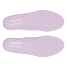 Saucony X Metagirl Progrid Paramount purple insoles with white branding, top view