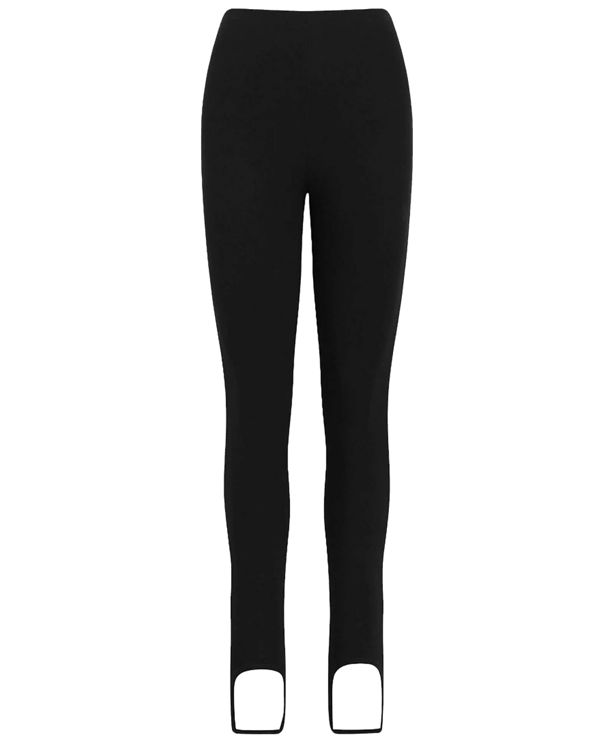 Black full-length leggings shown flat against a plain white background.